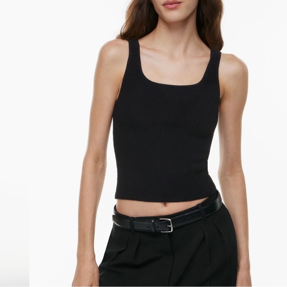 Aritzia Tops - Sculpt Knit Squareneck Tank - black
